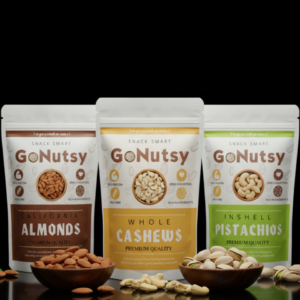 GoNutsy Royal Nut Trio – California Almonds, Premium Cashews & Pistachios